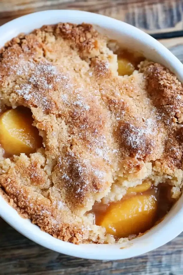 peach cobbler with fresh peaches