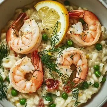 Shrimp Risotto with Peas