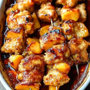 BBQ Pineapple Chicken Kabobs