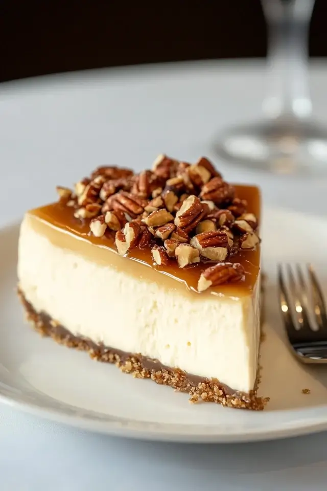 Vegan Caramel Pecan Cheesecake