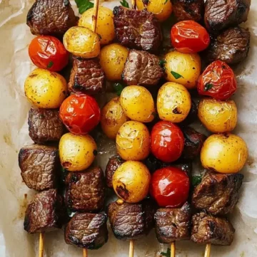 Rosemary Garlic Steak Kebabs