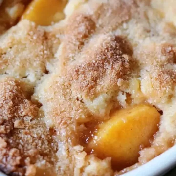 peach cobbler with fresh peaches