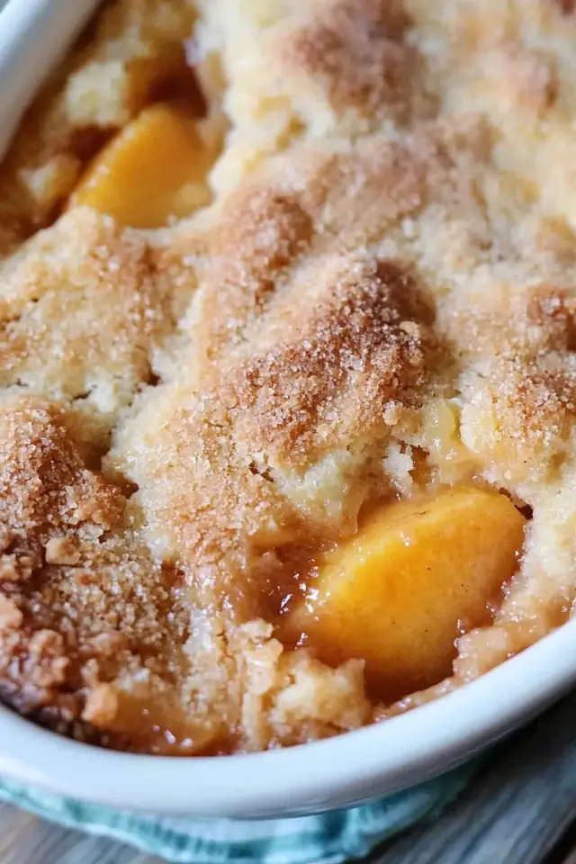 peach cobbler with fresh peaches