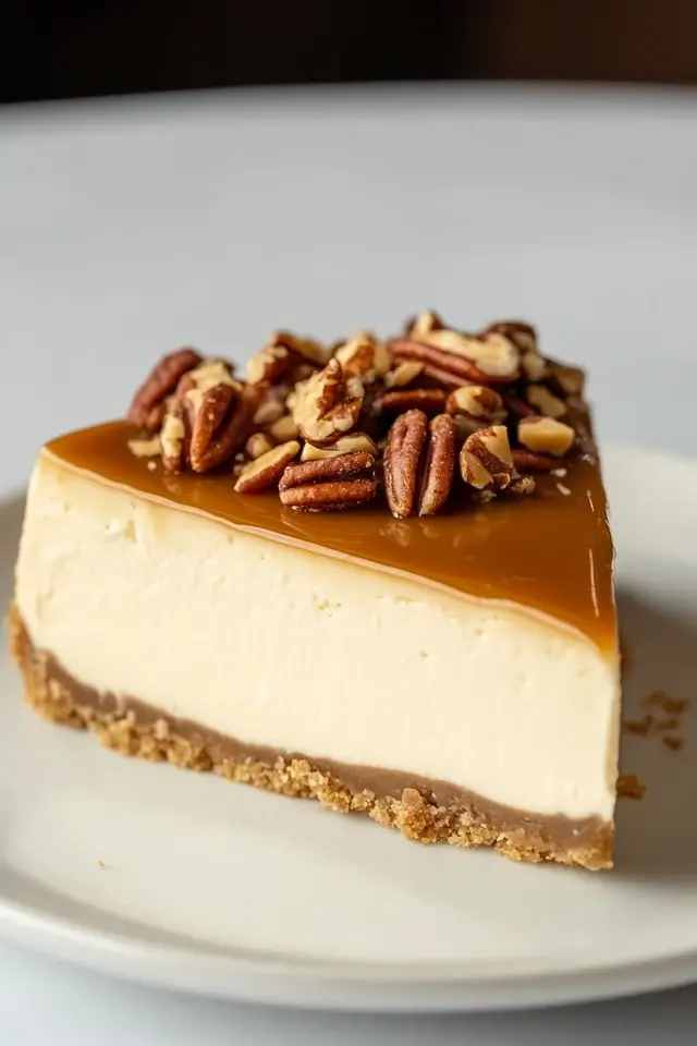 Vegan Caramel Pecan Cheesecake