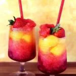 Strawberry and Peach Wine Slushies