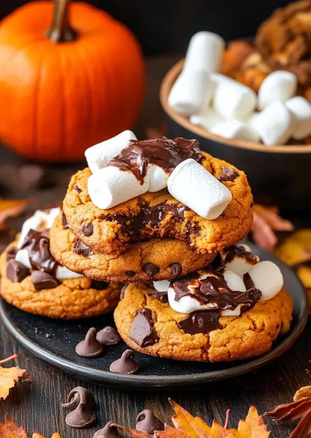 Pumpkin smores Cookies